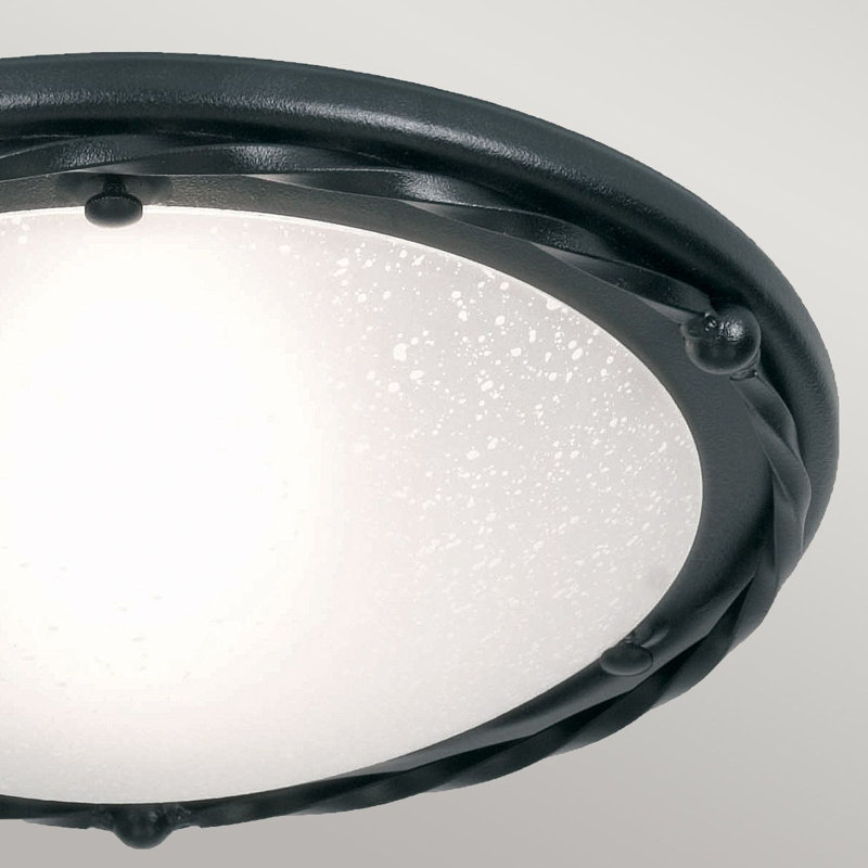 Sackler Glass Flush Mount, Black