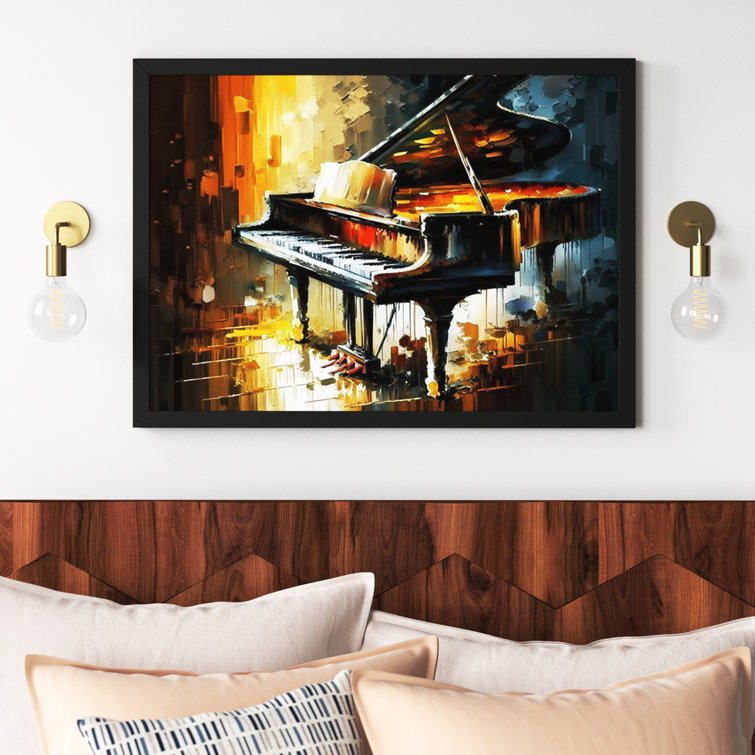 Piano on Stage - Print on Canvas