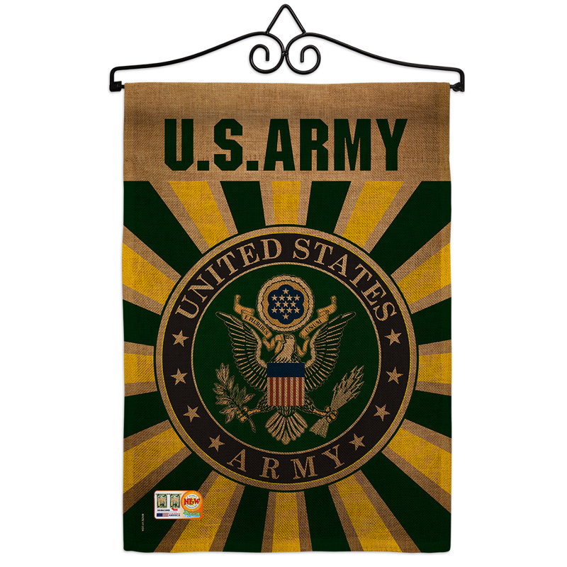 Polyester de 2 côtés, 19 po. drapeau de jardin