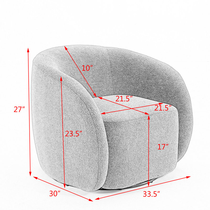 Upholstered Swivel Armchair, Green