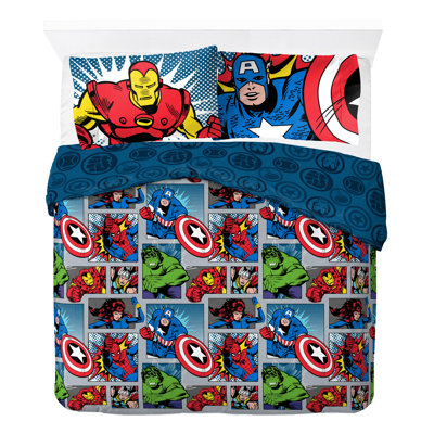 Marvel Comics  'Fighting Team' Double Duvet Set