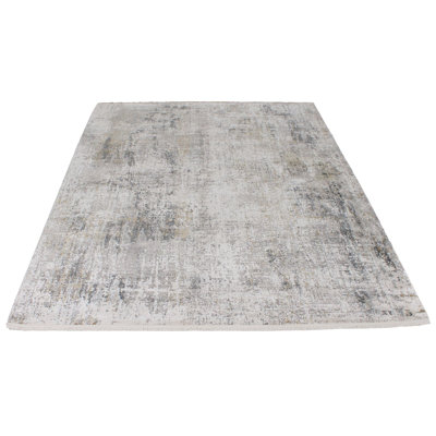 Tapis turc gris et doré 5x8