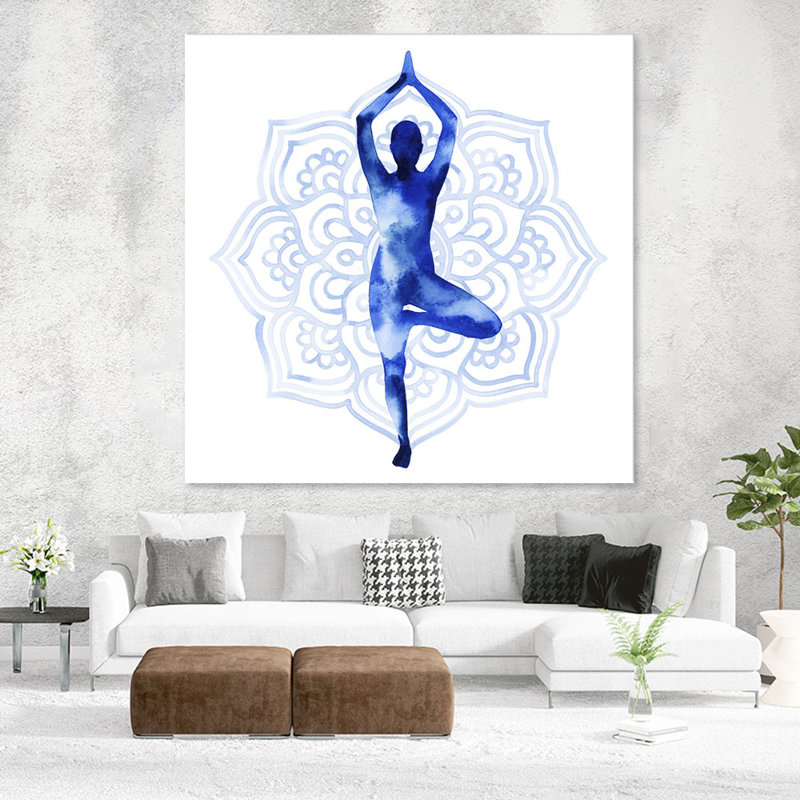 «Yoga Flow III» par Grace Popp - impression sur toile tendue, H 84 po x l 84 po x P 1,5 po