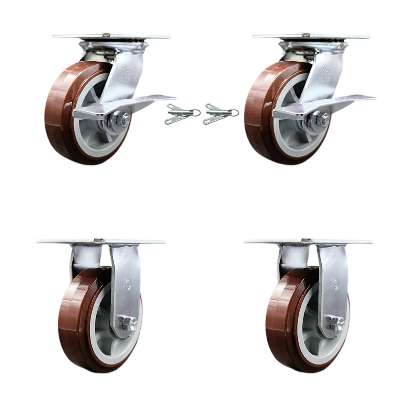 4-Piece Polyurethane Caster Set