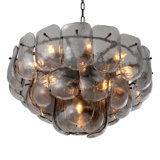 Chandelier Gustave Champagne Colored Glass