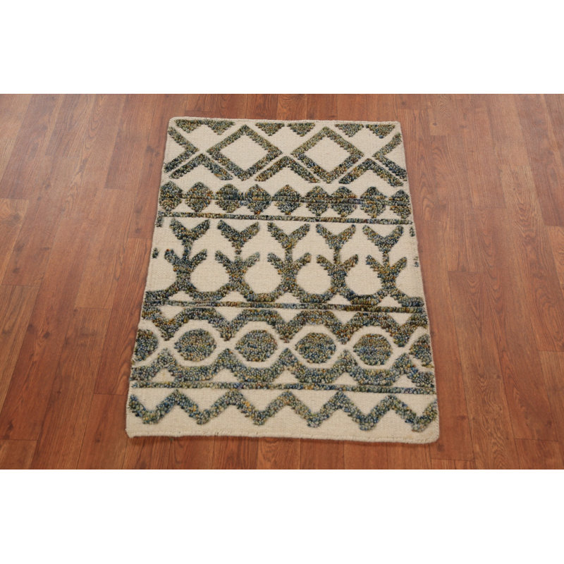 Geometric Moroccan Oriental Accent Rug 2x3
