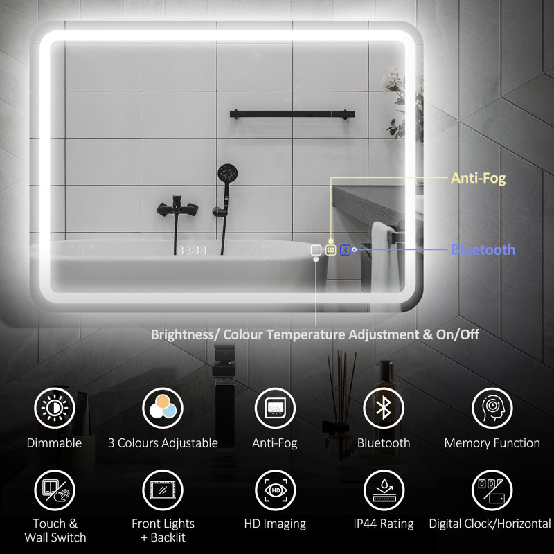 Rectangle Mirror, 60 cm H x 80 cm W, Horizontal