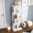 4 Tier Rotating Bookshelf, 360° Revolving Bookcase Rotating Stackable Shelves Floor-Standing Storage Display Rack Used In Bedrooms Living Rooms Study Office