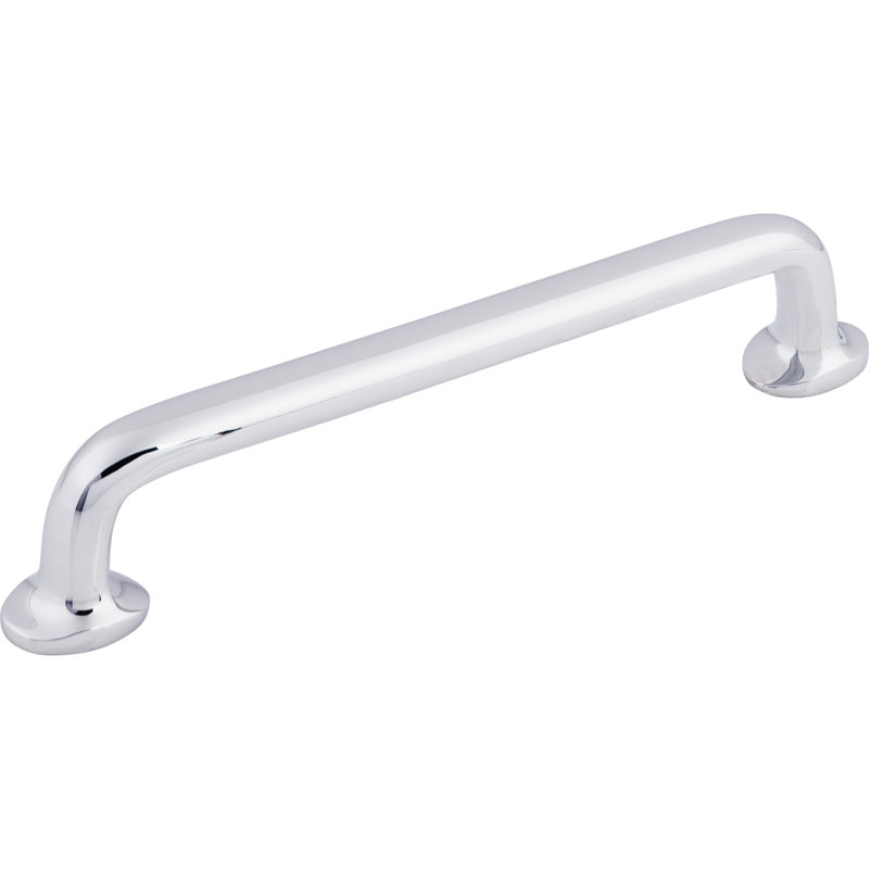Aspen II Rounded Appliance pull, Polished Chrome, 6" Center to Center