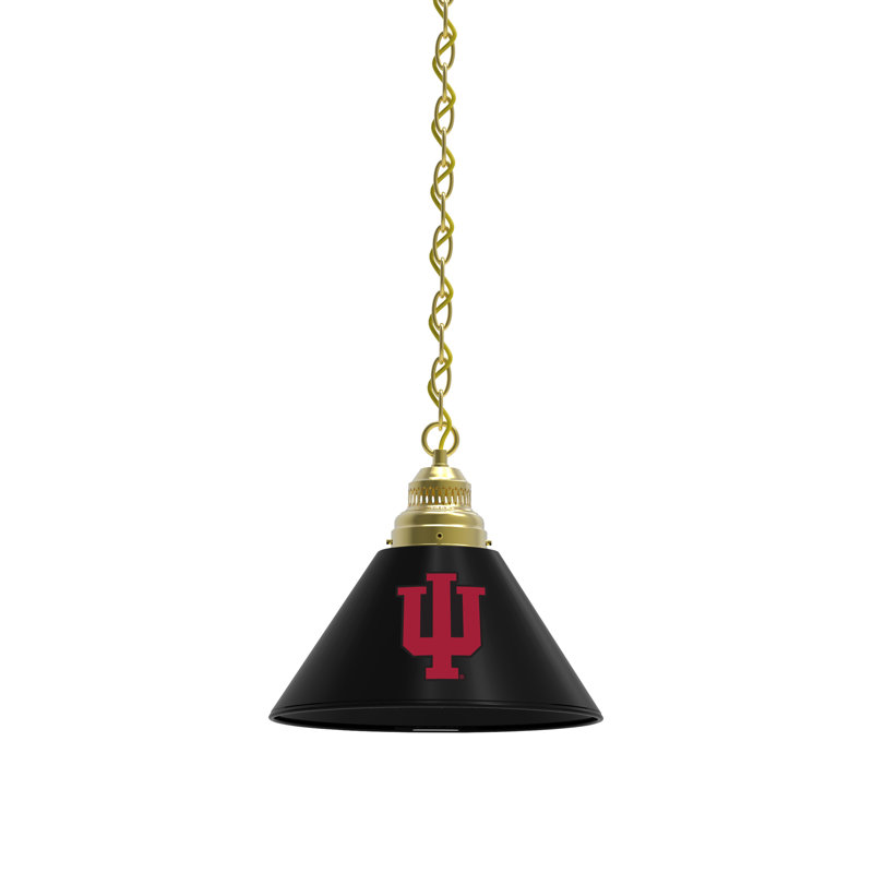 1 - Light Single Pendant, Brass, Indiana Hoosiers