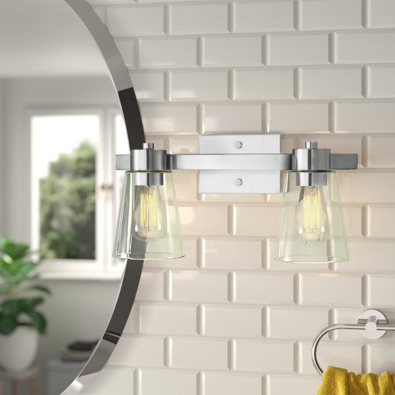 Fairendale Vanity Light, Frosted, Nickel