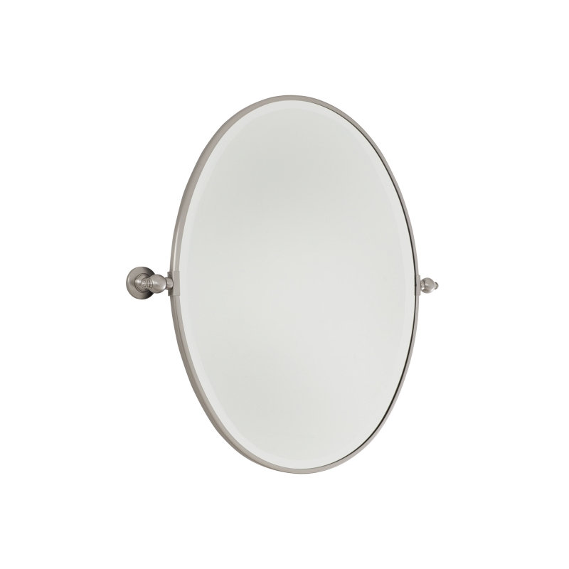 Alcott Hill Baber With Excavation Glass Mirror, Brushed