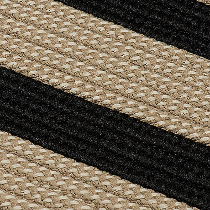 Tapis réversible intérieur / extérieur Chau - noir, Rectangle 12 pi x 15 pi