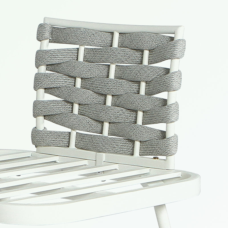 Ensemble de causeuse d'extérieur 2 pièces avec coussins moelleux, Gris, Blanc cassé
