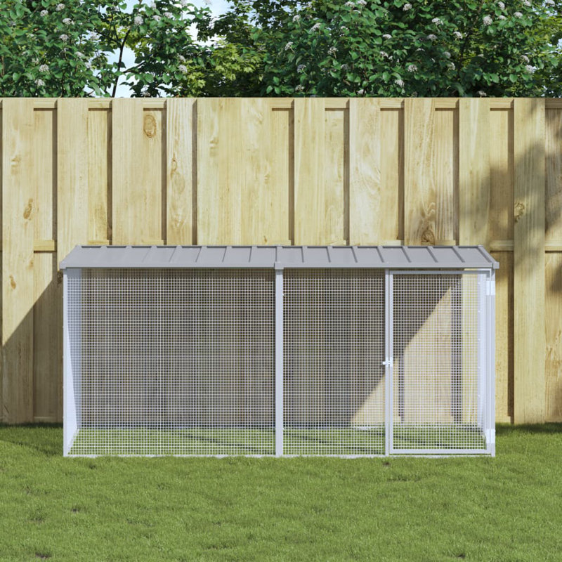 Jenkinsburg Chicken Coop, 90cm H x 203cm W x 98cm D, Light Grey