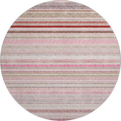 Premium Machine Washable Prisco Pink Rug