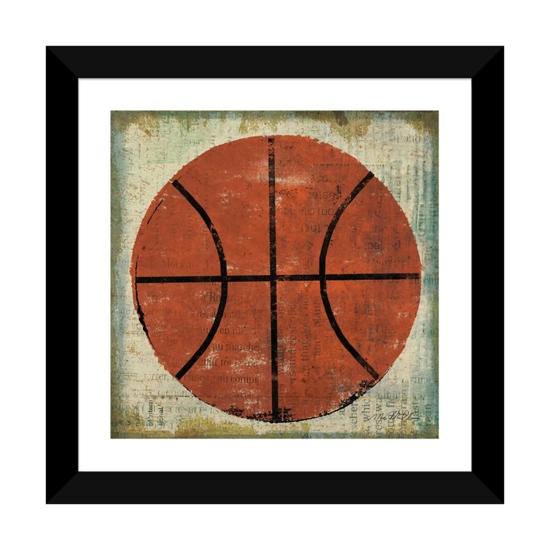 «Ball II» par Michael Mullan - reproduction d'art, H 24 po x l 24 po x p 1 po, Papier encadré noir, Blanc