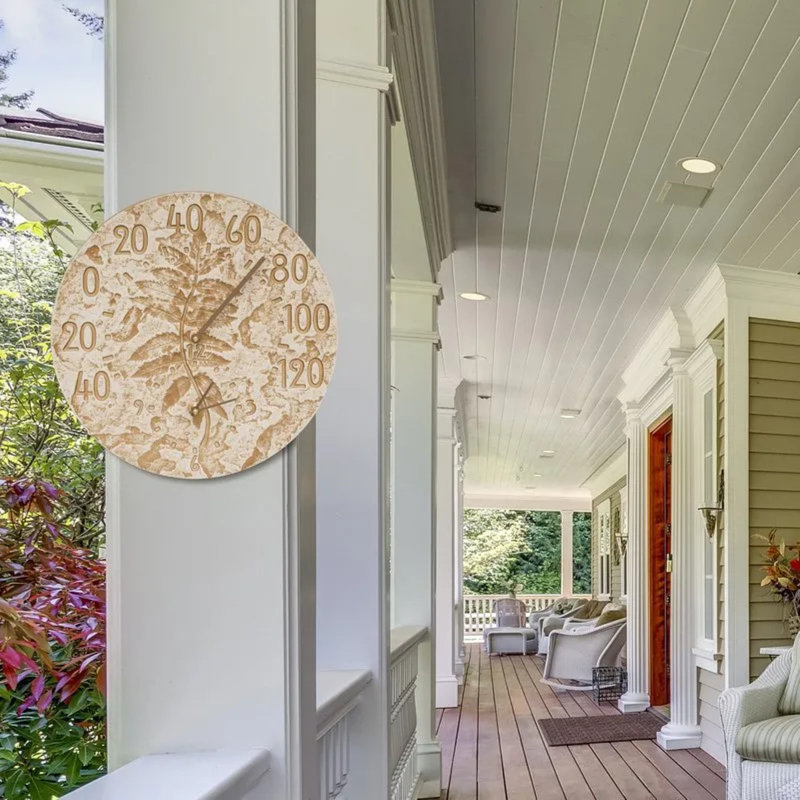 14'' Outdoor Clock Thermometer