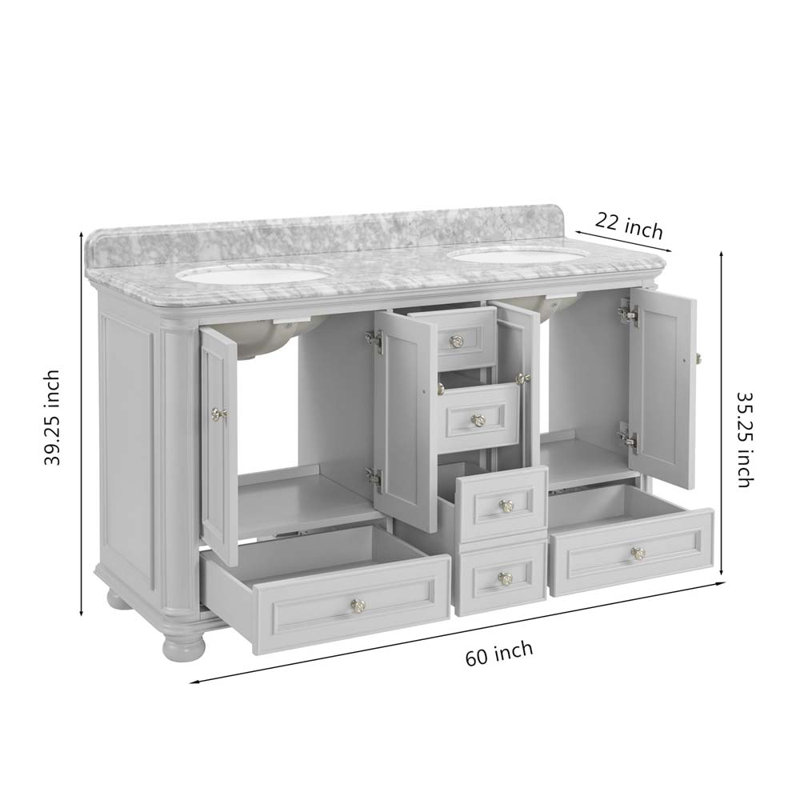 Meuble-lavabo simple 60,11 avec comptoir