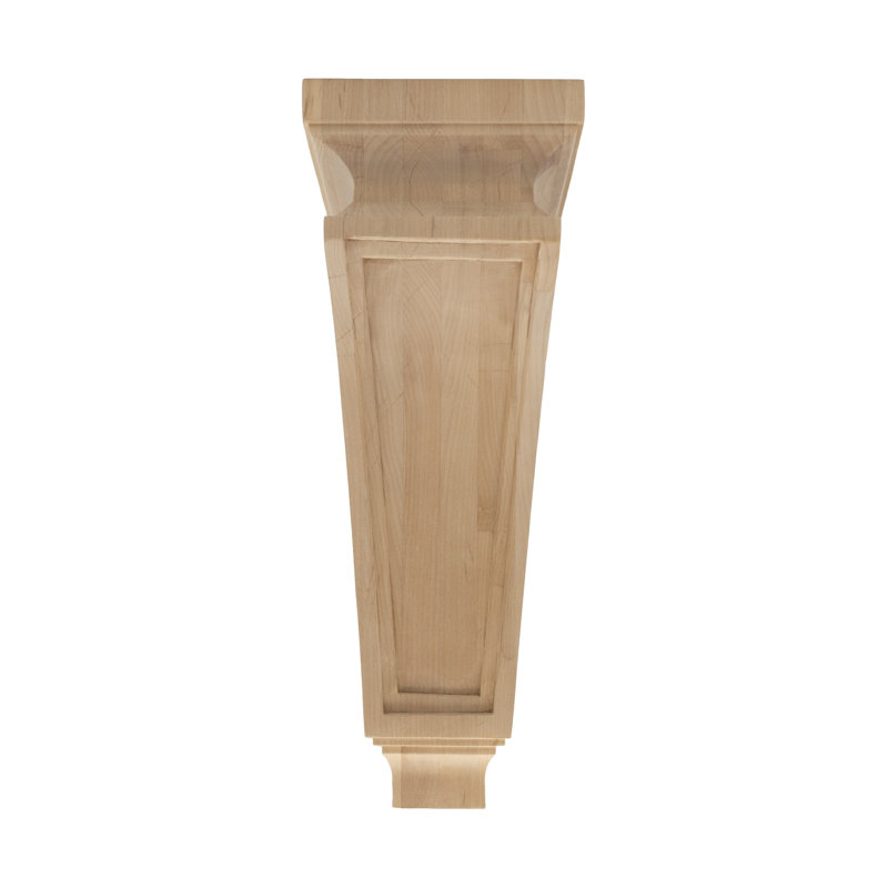 15 in x 6 in Unfinished Alder Wood Mission Corbel