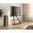 Corner TV Stand with 2 Wooden Shelves Rolling TV Cart For 32 43 50 55 65 Inch TV-70891593