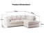 Jumbo Cord Upholstered Corner Sofa Small Back Cushion with Foot Stool -115617609-124794862