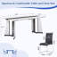 Ensemble de table de salle à manger 9 pièces comprenant un plateau et des pieds de soutien profilés. La table de salle à manger 70,9 "rectangulaire pour 70 personnes offre stabilité, confort et style.-1255499661-1255499658