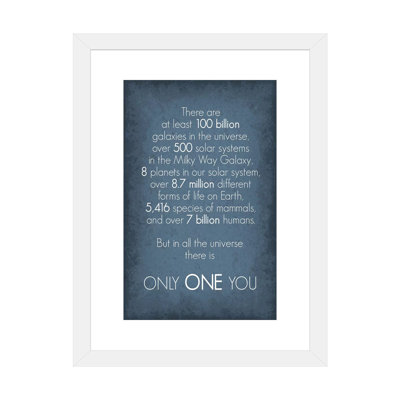 «There Is Only One You», reproduction d'art textuel