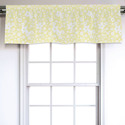 Sateen Floral Ruffled Window Valance