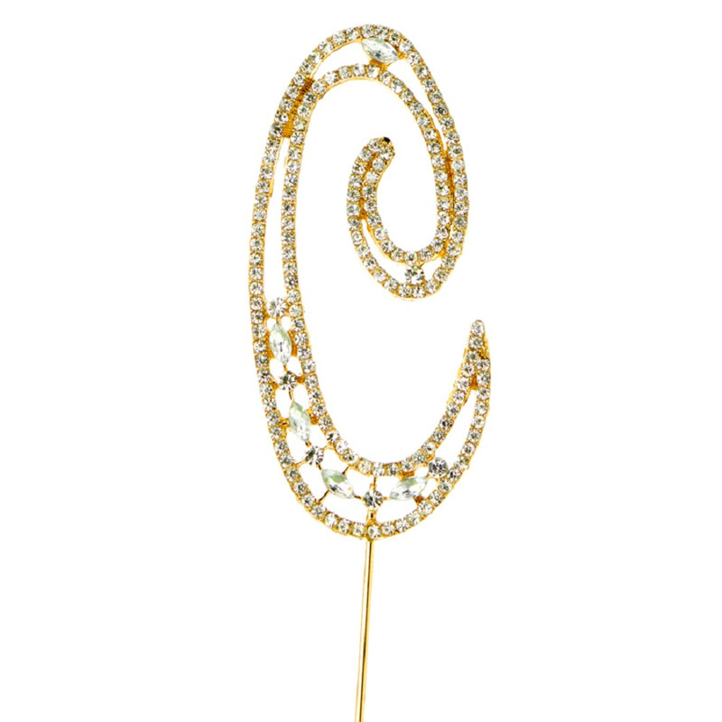 Surmatelas à gâteau rhinestone, Or, C