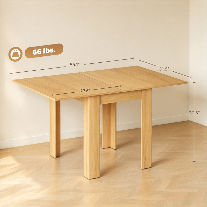 55.05 " Extendable Dining Table