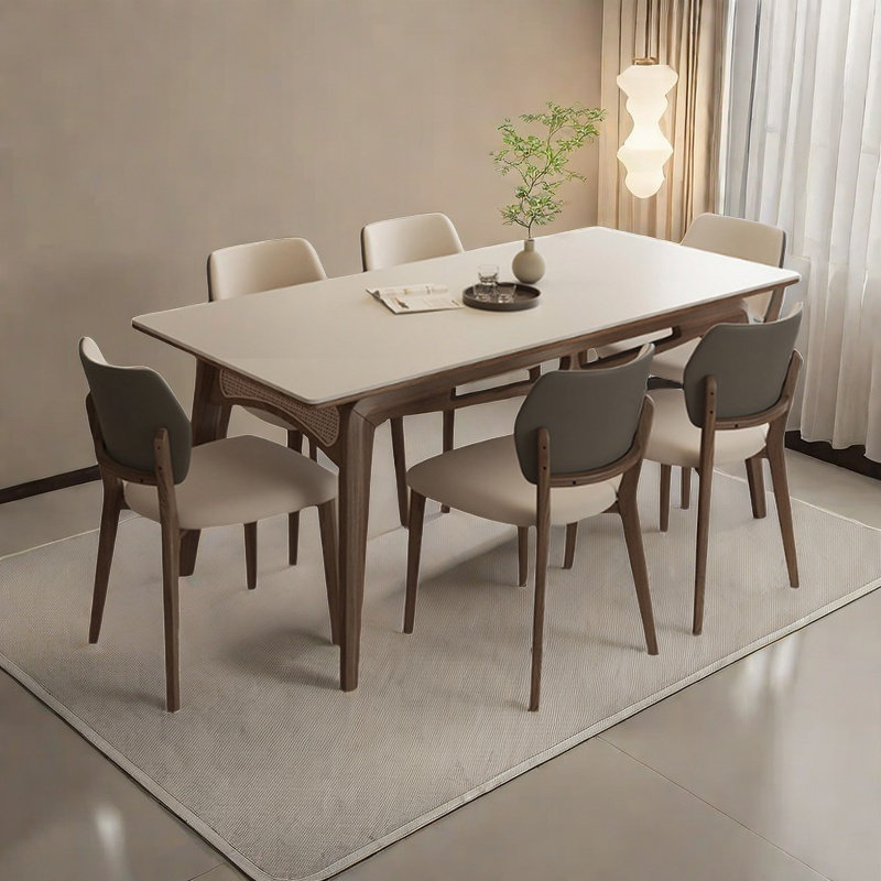 Stylish and Simple Dining Table and Chairs, 29.5"H x 55.1"L x 31.4"W