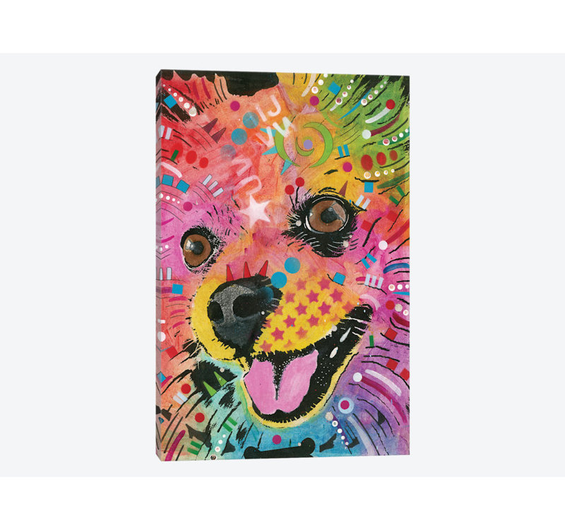 «Pomeranian», impression sur toile, H 40 po x l 26 po x P 1,5 po, Toile tendue, Pas de tapis