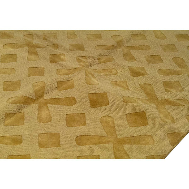 Geometric Area Rug in Yellow, Rectangle 8'9" x 11'9"