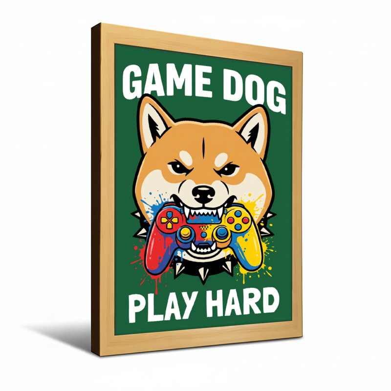 Jeu d'animaux avec chien, H 20 po x l 30 po, Toile tendue, Ne s’applique pas