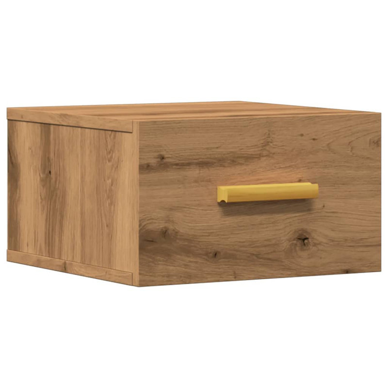 Roshondra 35cm W Manufactured Wood Bedside Table, Artisan Oak