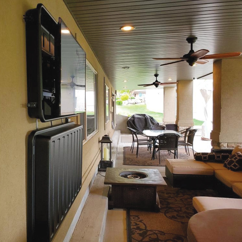 Storm Shell Black 56-65" Outdoor Weatherproof TV Enclosure
