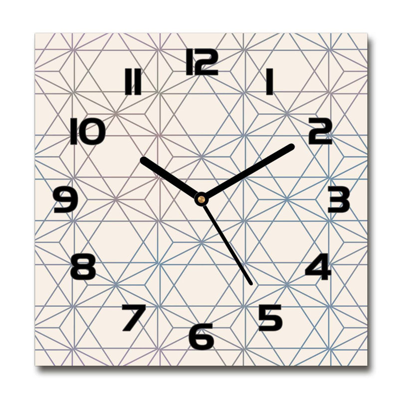 Ikuho Glass Wall Clock, Black/Beige
