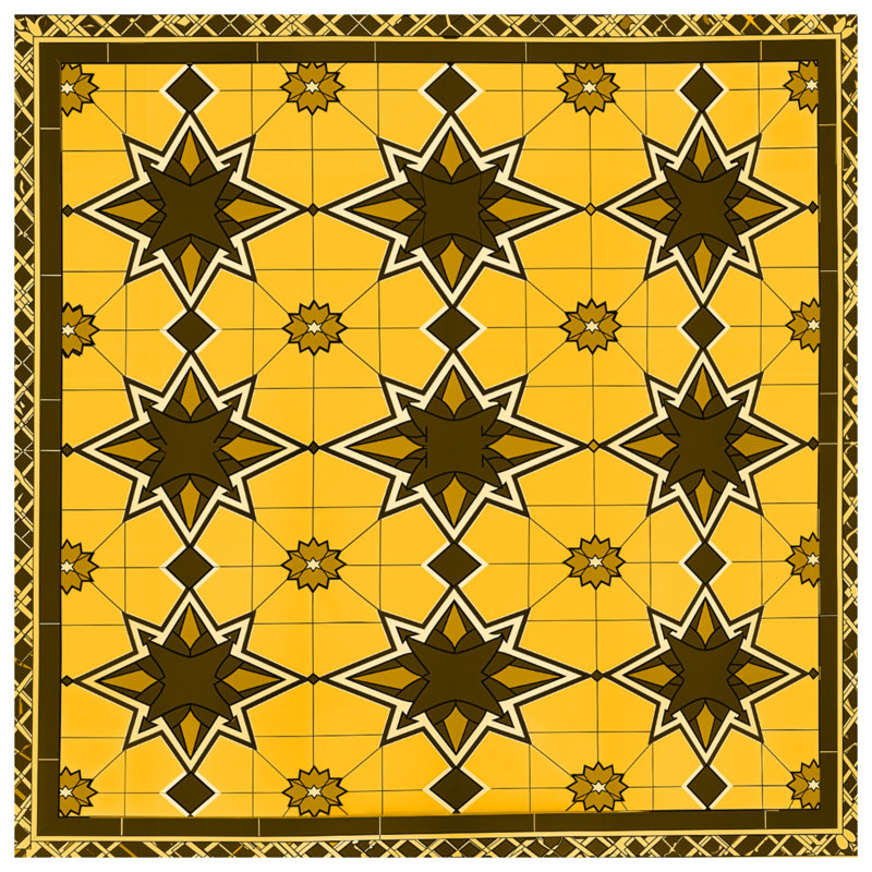 Couvre-lit matelassé à motif d'étoile jaune toutes tailles, Grand lit