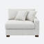 Fauteuil rembourré en chenille blanc cassé avec dossier rembourré, module de fauteuil simple avec accoudoirs pour canapé modulaire-250969580-235624968