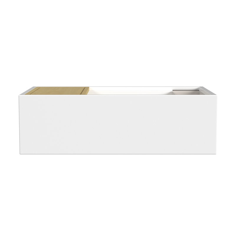 STATION DE CUISINE DUCASSE FIRECLAY, 33 po, BLANC BRILLANT, Blanc poli
