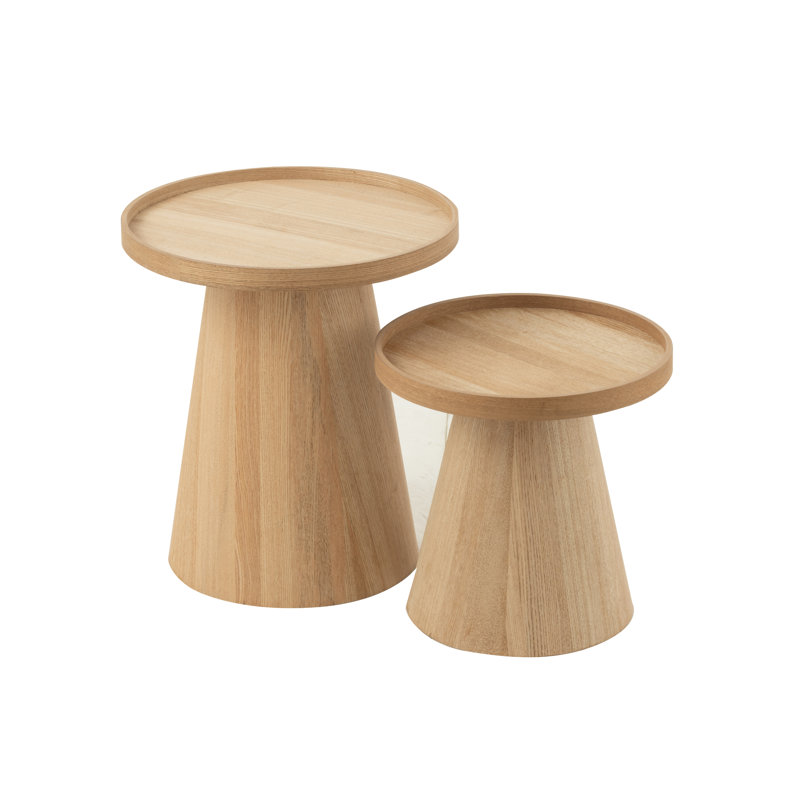 Shannan Tray Top Pedestal Side Table Set