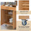 Îlot de cuisine avec plateau en acier inoxydable et cabine de rangement-586150389