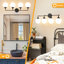Luminaire de salle de bain à intensité variable avec abat-jour en verre opale lait 5,9 po Romale-401611887-336164282