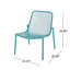 Chaises empilables, espace extérieur, l 26 po x P 22,26 po, chaises sarcelle à utiliser, stable, couleur