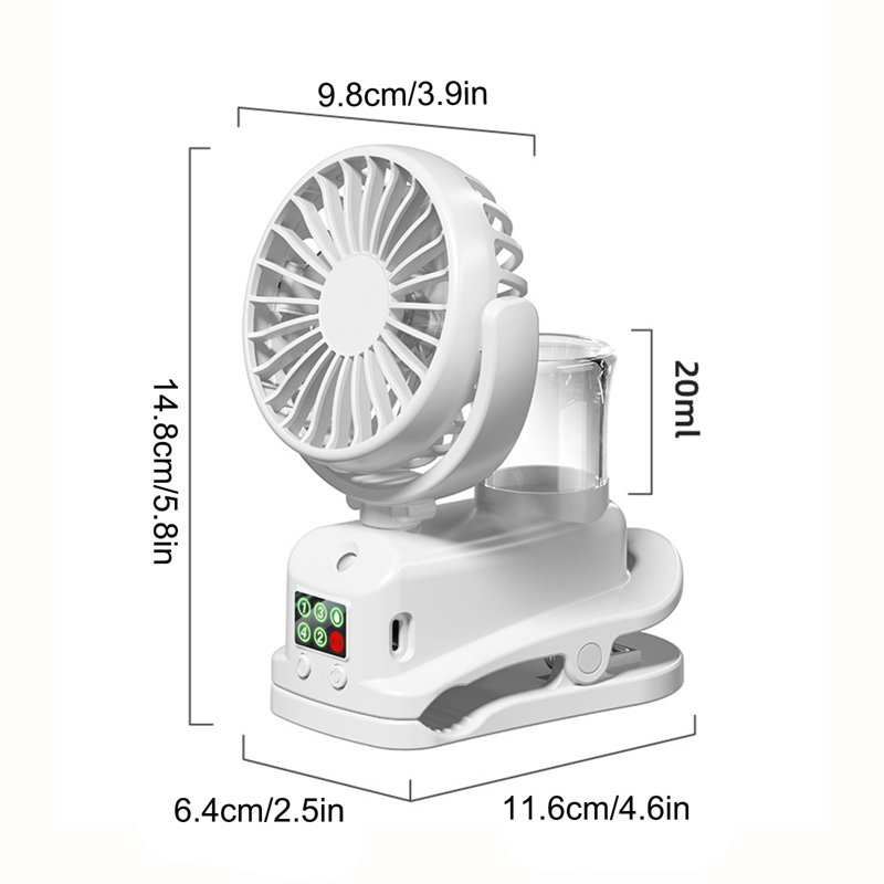 Mini ventilateur rotatif à 360 degrés kbndieu, Blanc