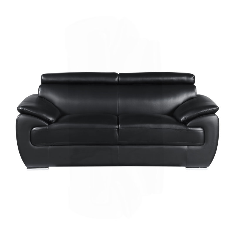 Causeuse de salon en cuir Breezeknoll, Noir