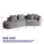 Canapé modulaire surdimensionné en chenille surdimensionné Boneless-1912830922