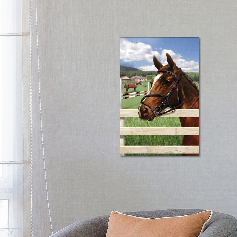 Fella At The Fence - Wrapped Canvas Print, 66.04 cm H x 45.72 cm W x 1.91 cm D