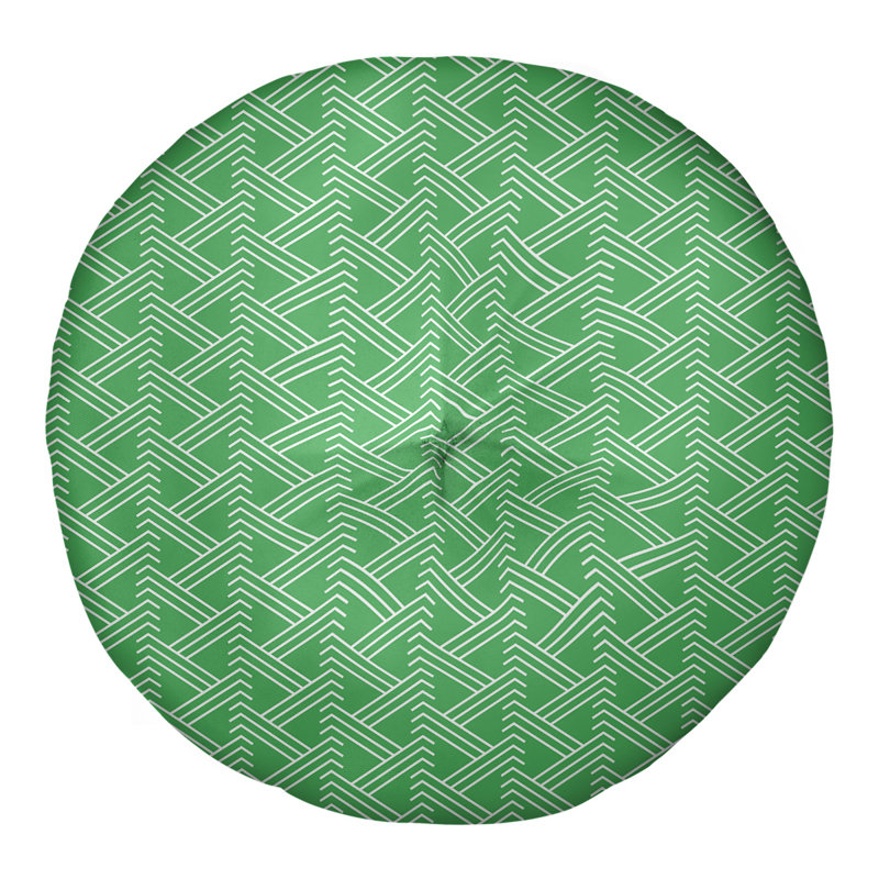 Coussin de sol zig zag classique, 26 po x 26 po, Vert